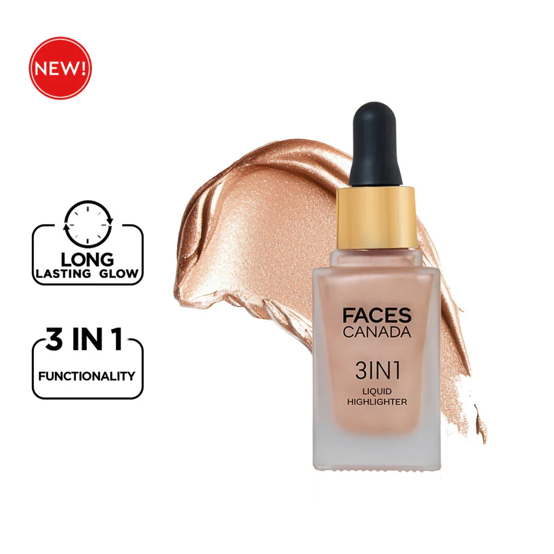 Faces Canada 3 in 1 Liquid Highlighter 18ml 01 GOLD