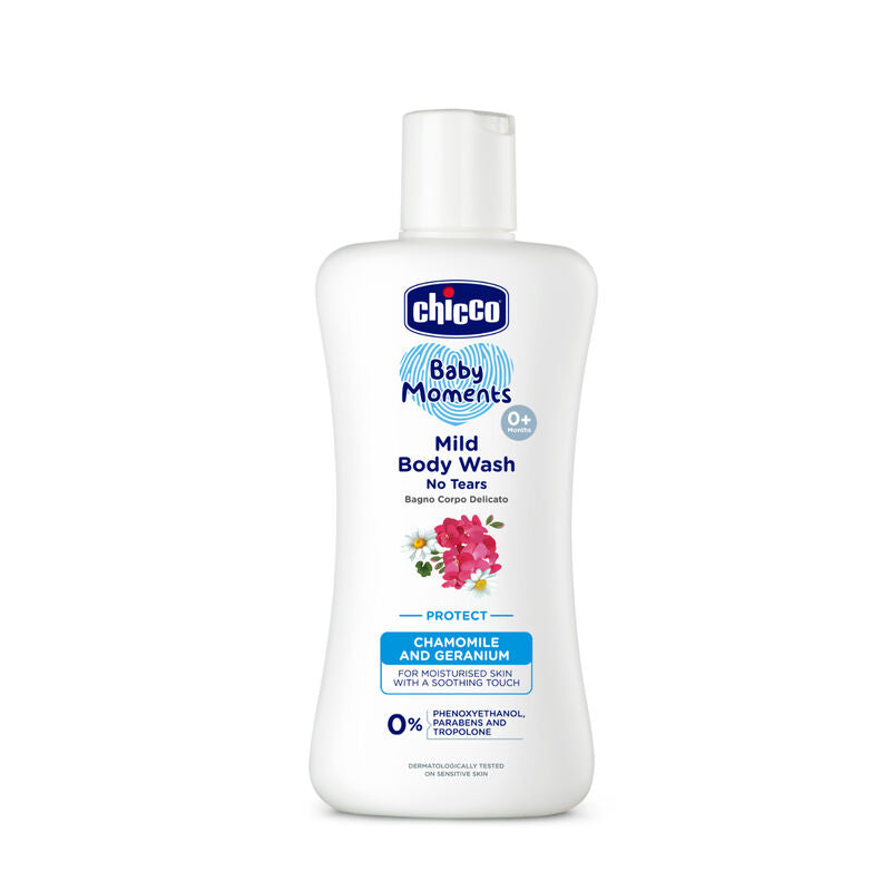Chicco Baby Moments Mild Body Wash No Tears Chamomile And Geranium 0% 200ml