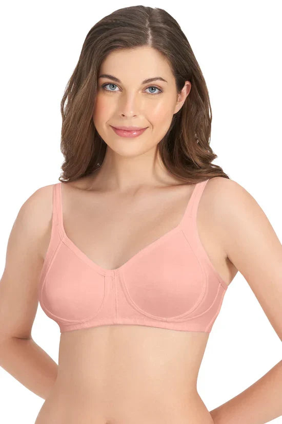 AMANTE-BRA10421 Cool Contour Non-Padded Bra with Aloe Finish 32B / BLACK
