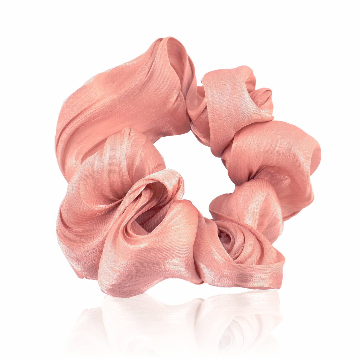 Groom Town PVT. LTD Dark Pink Satin Scrunchie