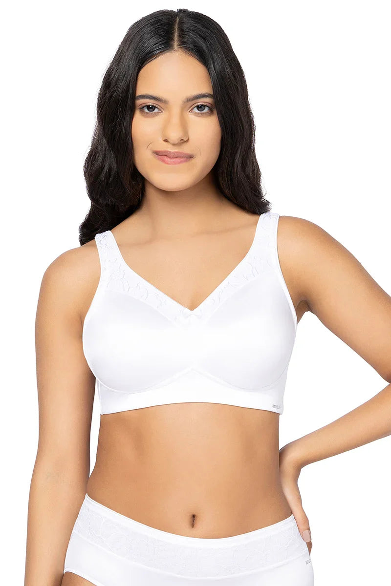 Amante Solid Padded Non-Wired Full Coverage T-Shirt Bra WHITE / 34C