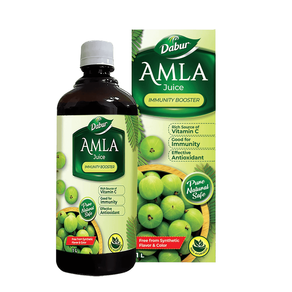 Dabur Amla Juice - Rich source of Vitamin C, Helps in skin and hair health Pack of 2 (1L)