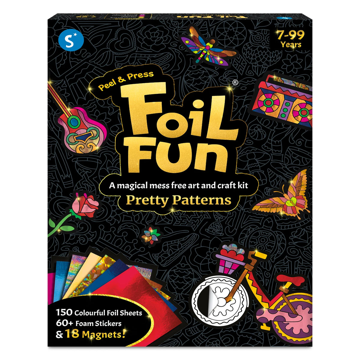 Skillmatics Foil Fun Pretty Patterns | No Mess Art Kit (Ages 7+)