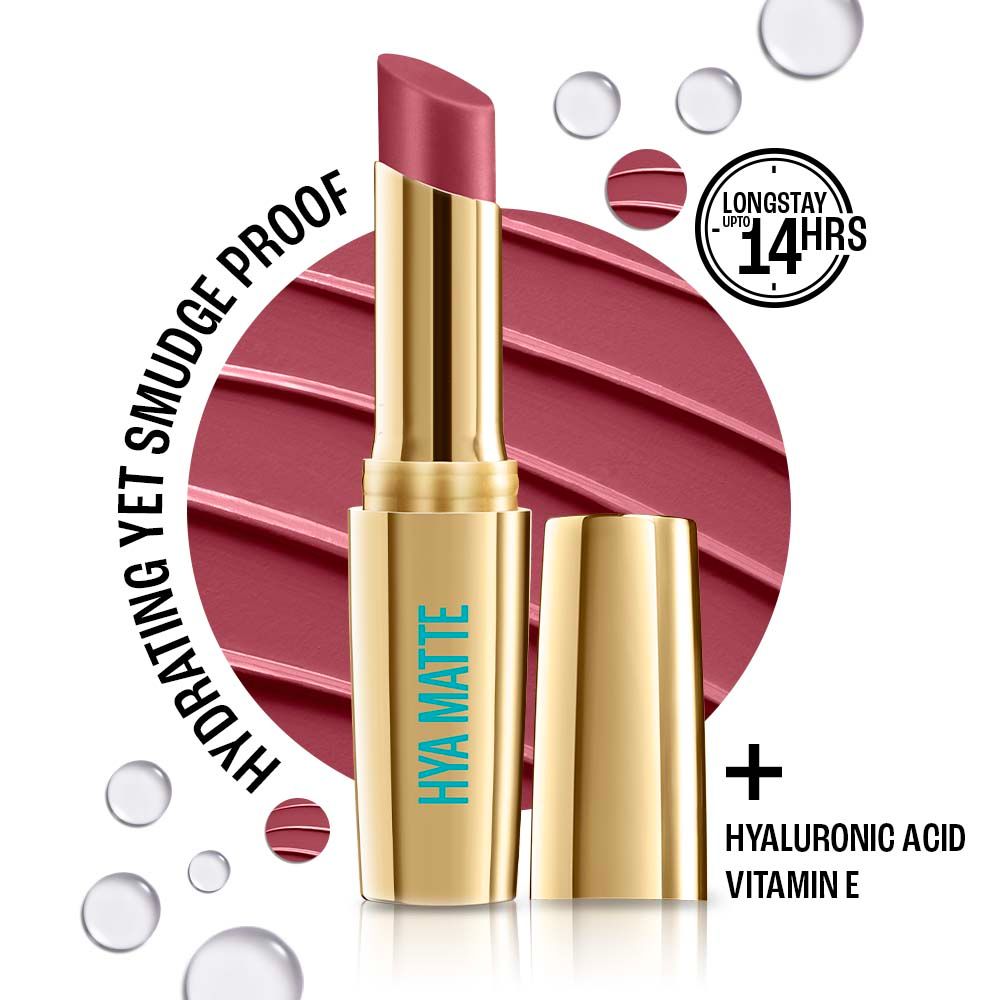 Lakme 9to5 Hya Matte Hydrating Lipstick With Hyaluronic Acid For 14Hr Long Stay Workday Rose