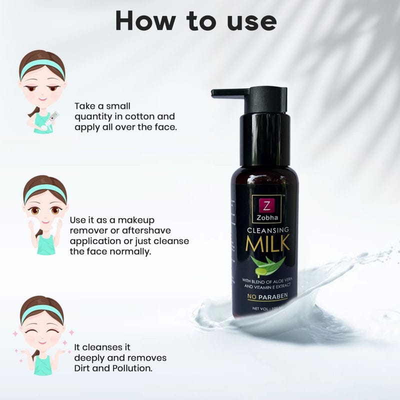 Zobha - Natural Skin Care Cleansing Milk with Aloe Vera Extracts (100ml)
