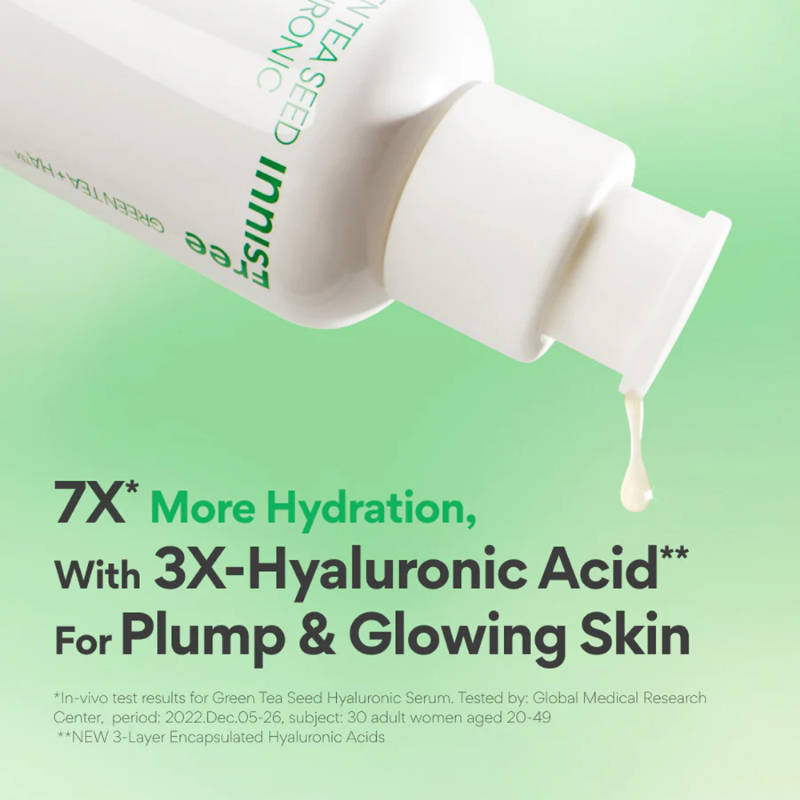 Innisfree Green Team Hyaluronic Serum Set with Free Hand Mirror