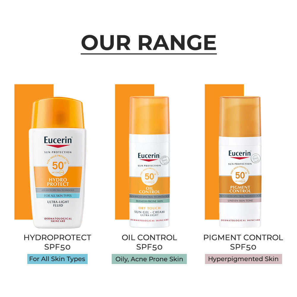 Eucerin Pigment Control Sunscreen Fluid SPF50+ Has Thiamidol Prevent & Reduce Darkspot Is Nonsticky (50ml)