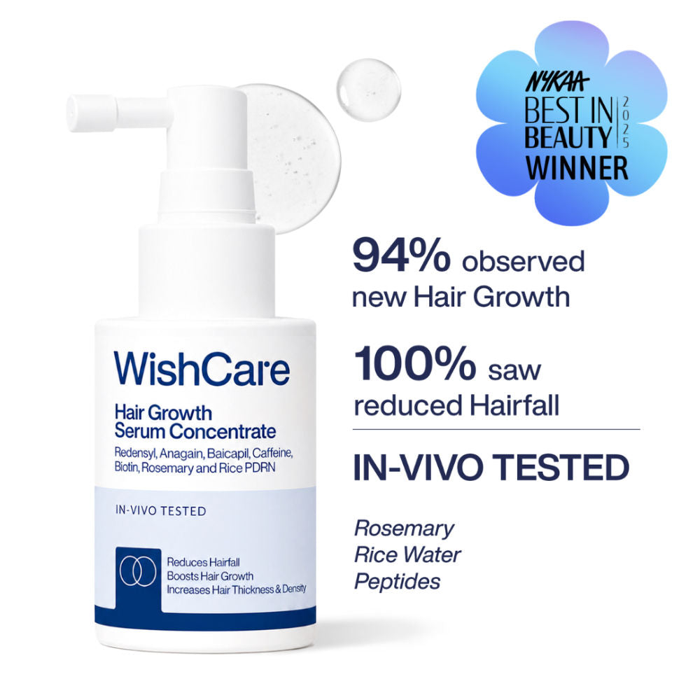 Wishcare Hair Growth Serum Concentrate with Redensyl & Rosemary - In-Vivo Tested - Controls Hairfall (30ml)