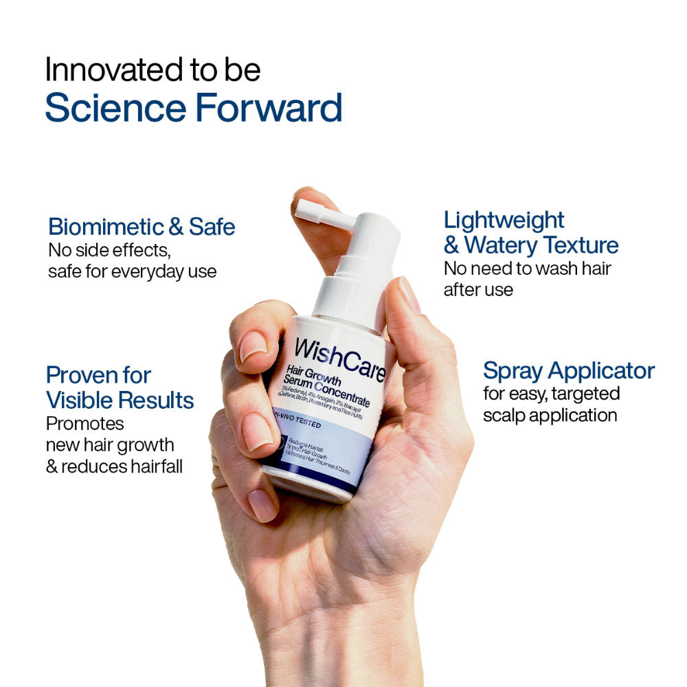 Wishcare Hair Growth Serum Concentrate with Redensyl & Rosemary - In-Vivo Tested - Controls Hairfall (30ml)