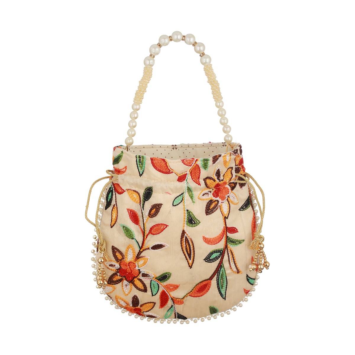 Aatmana Multi-Colored Leaf Pattern Polti Bag
