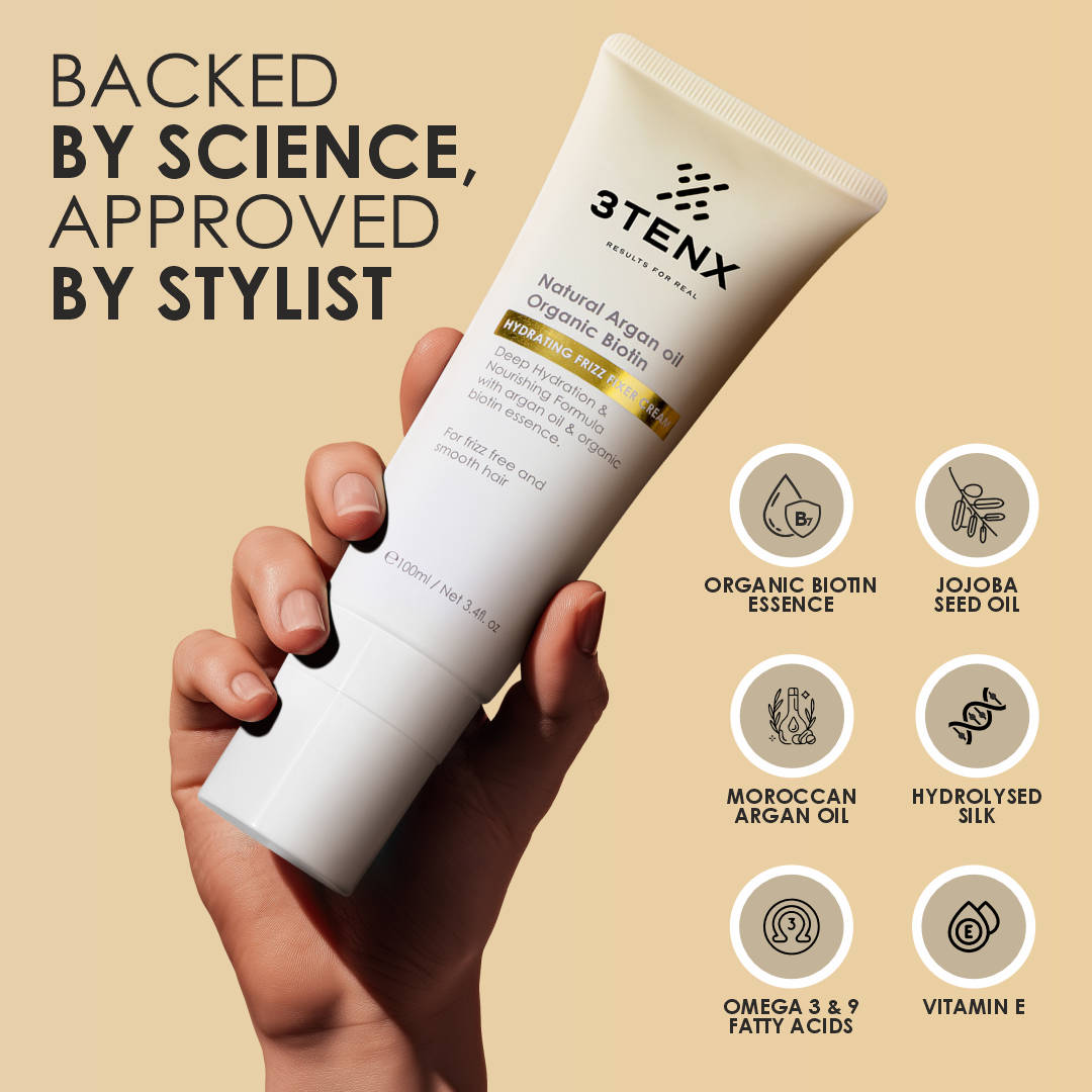 3TENX Hydrating Frizz Fixer Cream for Smooth, Frizz-Free Hair
