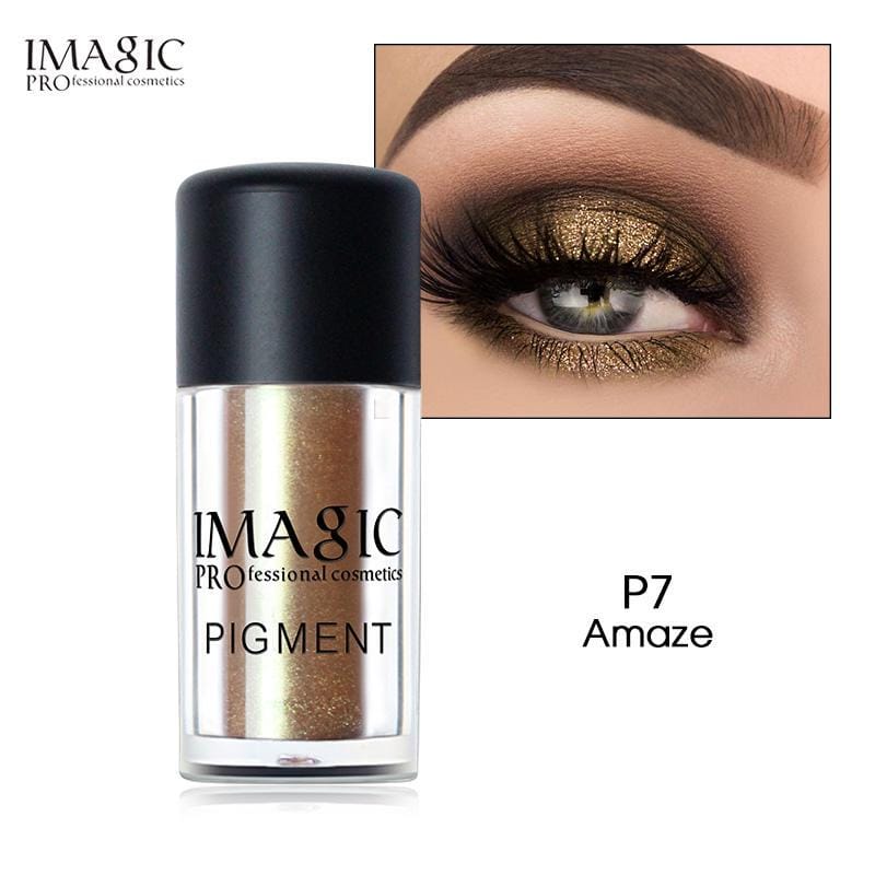 IMAGIC Glitter Eyeshadow Metallic Loose Powder Waterproof Pigments - (P7-Amaze)