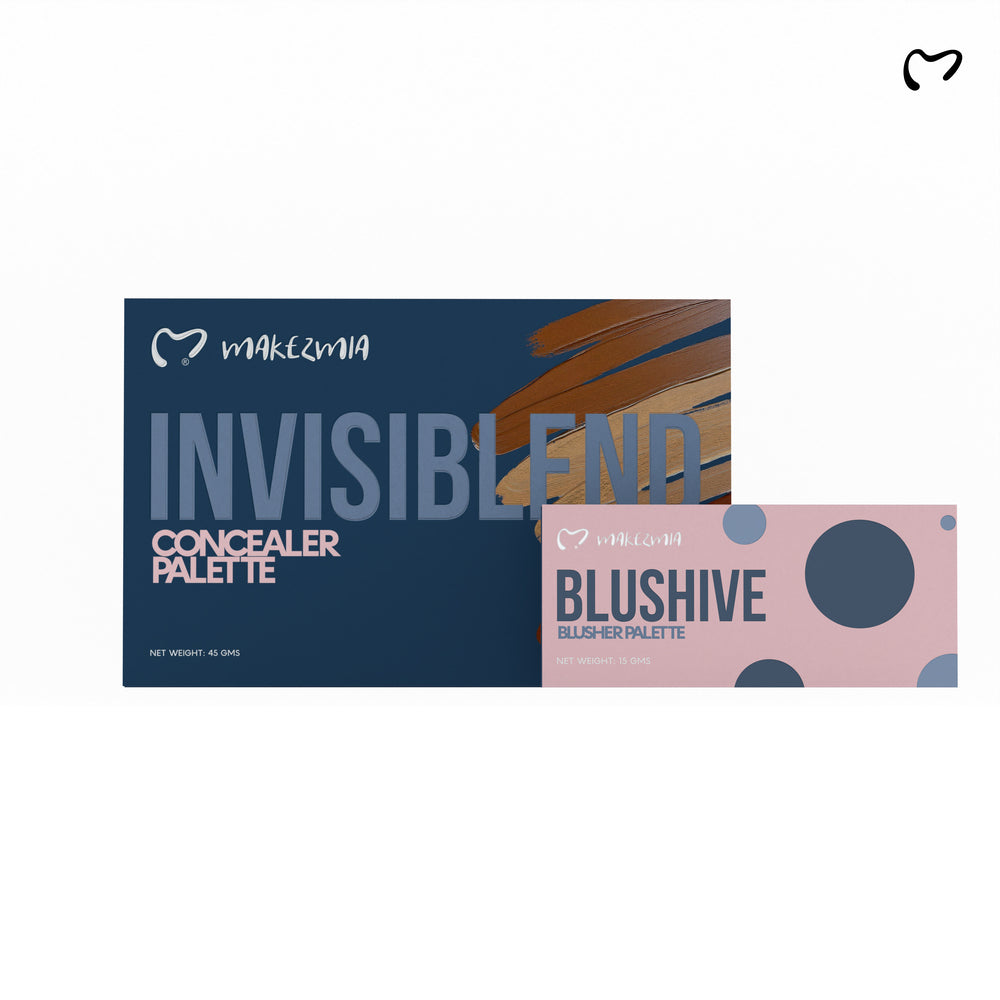 Makezmia Invisiblend Concealer Palette and BlushHive Blusher Palette