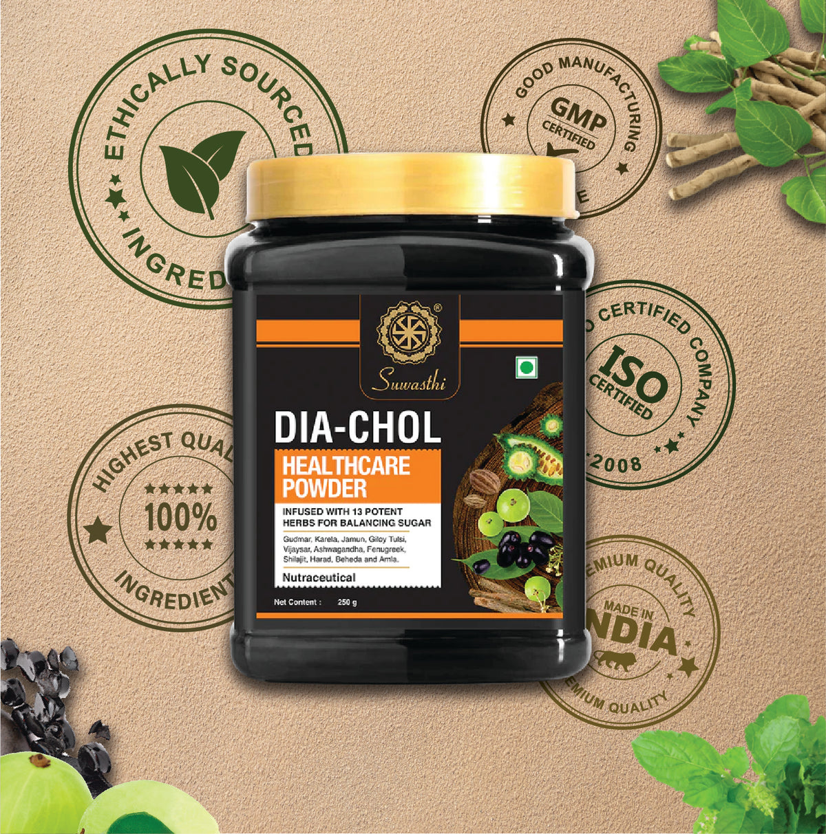 Suwasthi Diachol Healthcare Powder - 250g