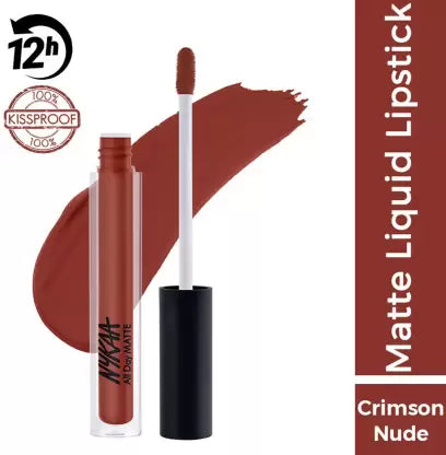 Nykaa All Day Matte Waterproof, Transfer Proof, 12H Liquid Lipstick 2.1ml Home Girl