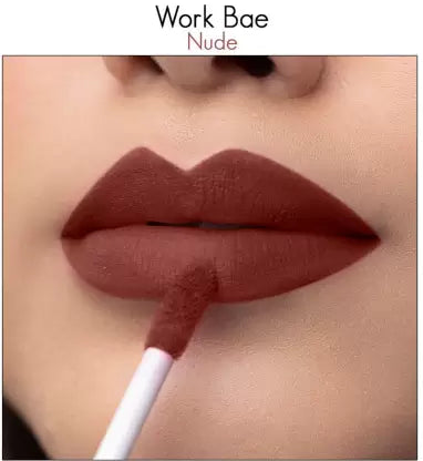 Nykaa All Day Matte Waterproof, Transfer Proof, 12H Liquid Lipstick 2.1ml Home Girl