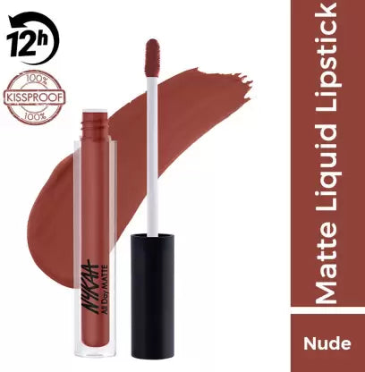 Nykaa All Day Matte Waterproof, Transfer Proof, 12H Liquid Lipstick 2.1ml Home Girl