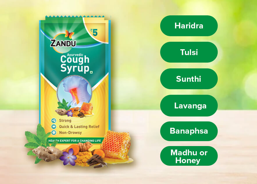 Zandu-O Zandu Ayurvedic Cough Syrup 100ml x 3U