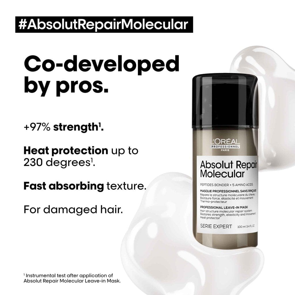 Loreal Professionnel - [Absolut Repair Molecular] Deep molecular repairing leave-in mask for damaged hair. (100mL)