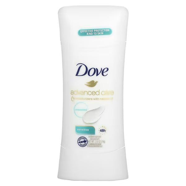 Dove - Advanced Care, Antiperspirant Deodorant, Unscented , 2.6 oz (74 g)