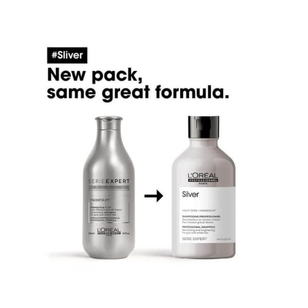 Loreal Professionnel - Silver Violet Dyes + Magnesium Hair Shampoo (300mL)