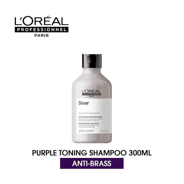 Loreal Professionnel - Silver Violet Dyes + Magnesium Hair Shampoo (300mL)