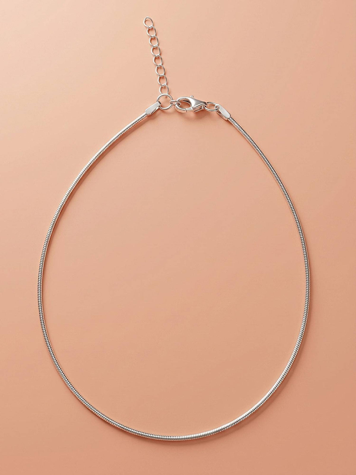 925 SILLER Sleek Silver Essential Snake Anklet