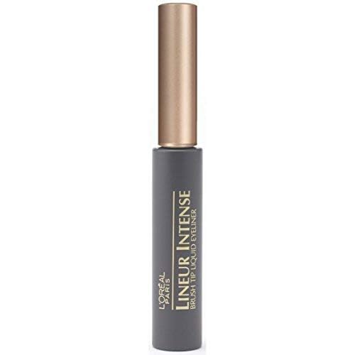 L'OREAL PARIS Lineur Glossy Intense Brush Tip Liquid Eyeliner, Black, 0.24 Ounces
