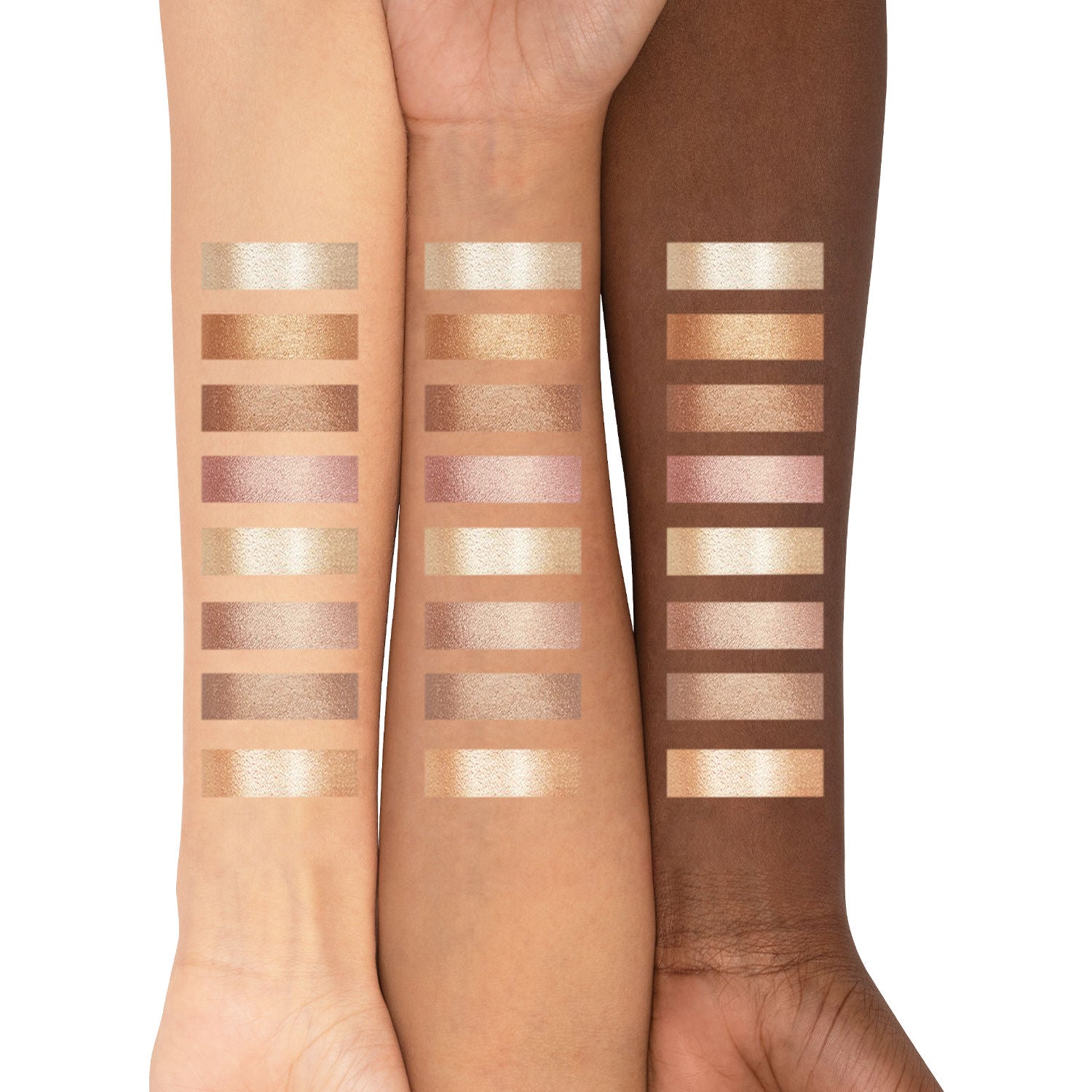 PAC Glowing Goddess Highlighter Palette - Intense Glow, Silky Smooth Micro Pearls, Blends Seamlessly (2.4g Each)