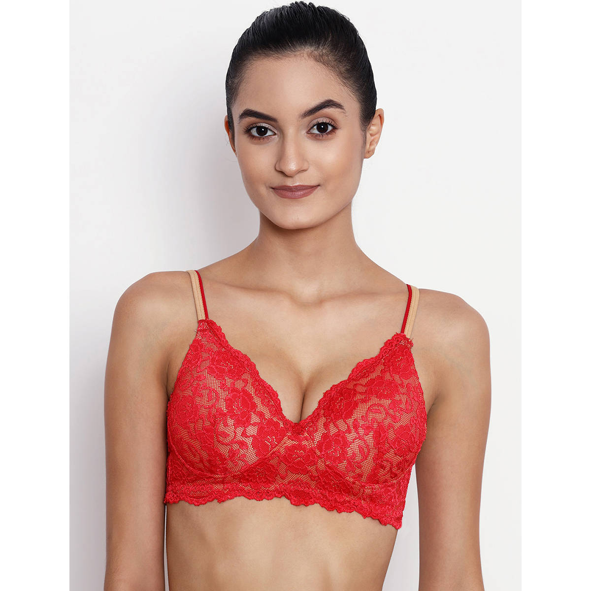 Abelino Heavily Padded Push-Up Bra - Red (28B) · 28B
