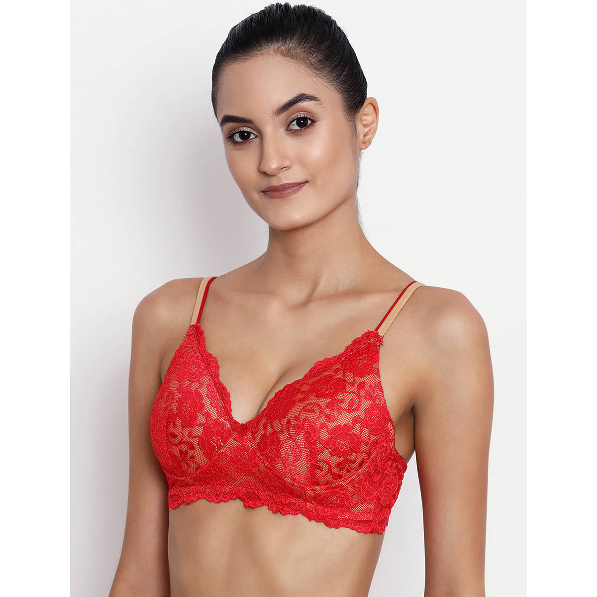 Abelino Heavily Padded Push-Up Bra - Red (28B) · 28B