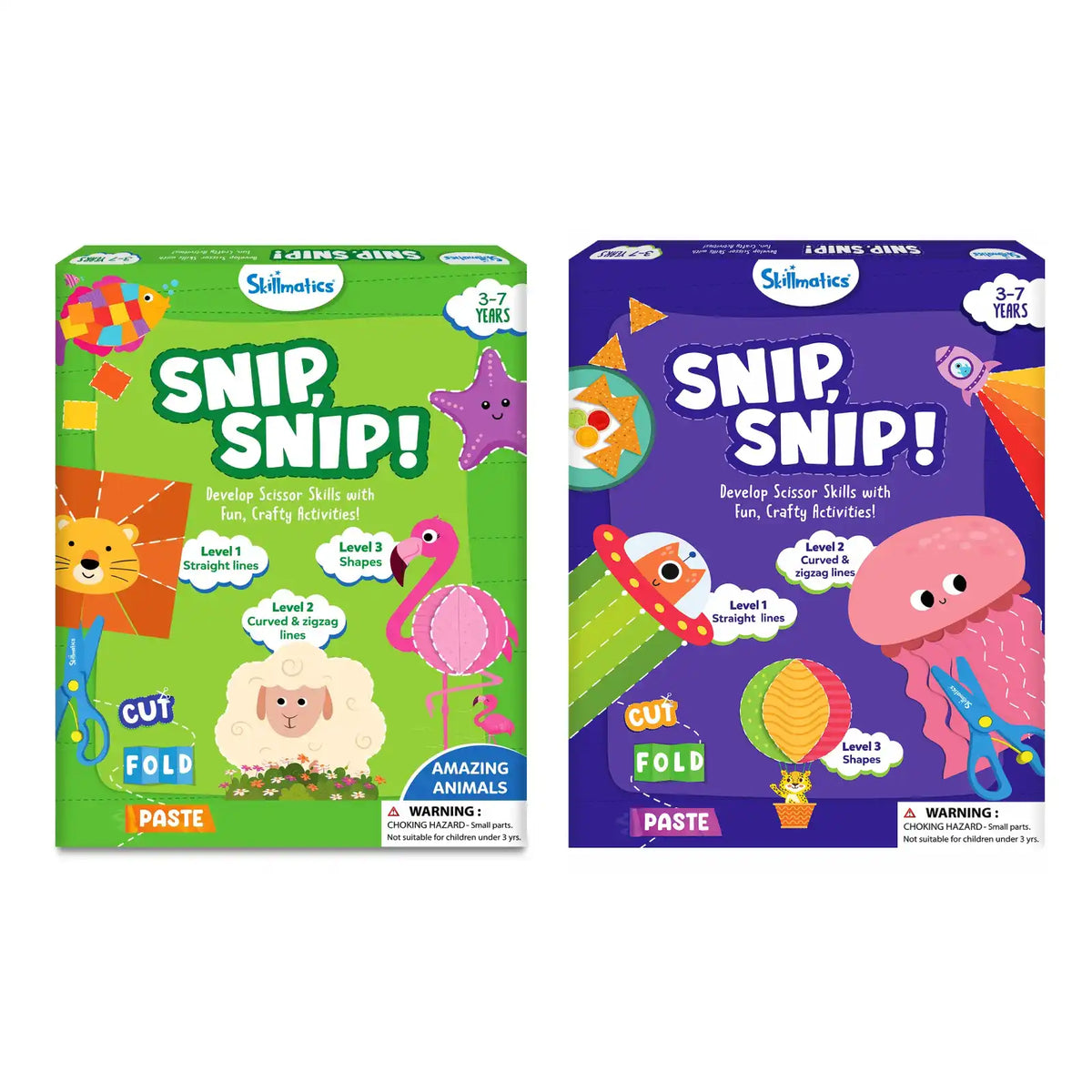 Skillmatics Animal Snip & Craft Bundle (Ages 3-7)