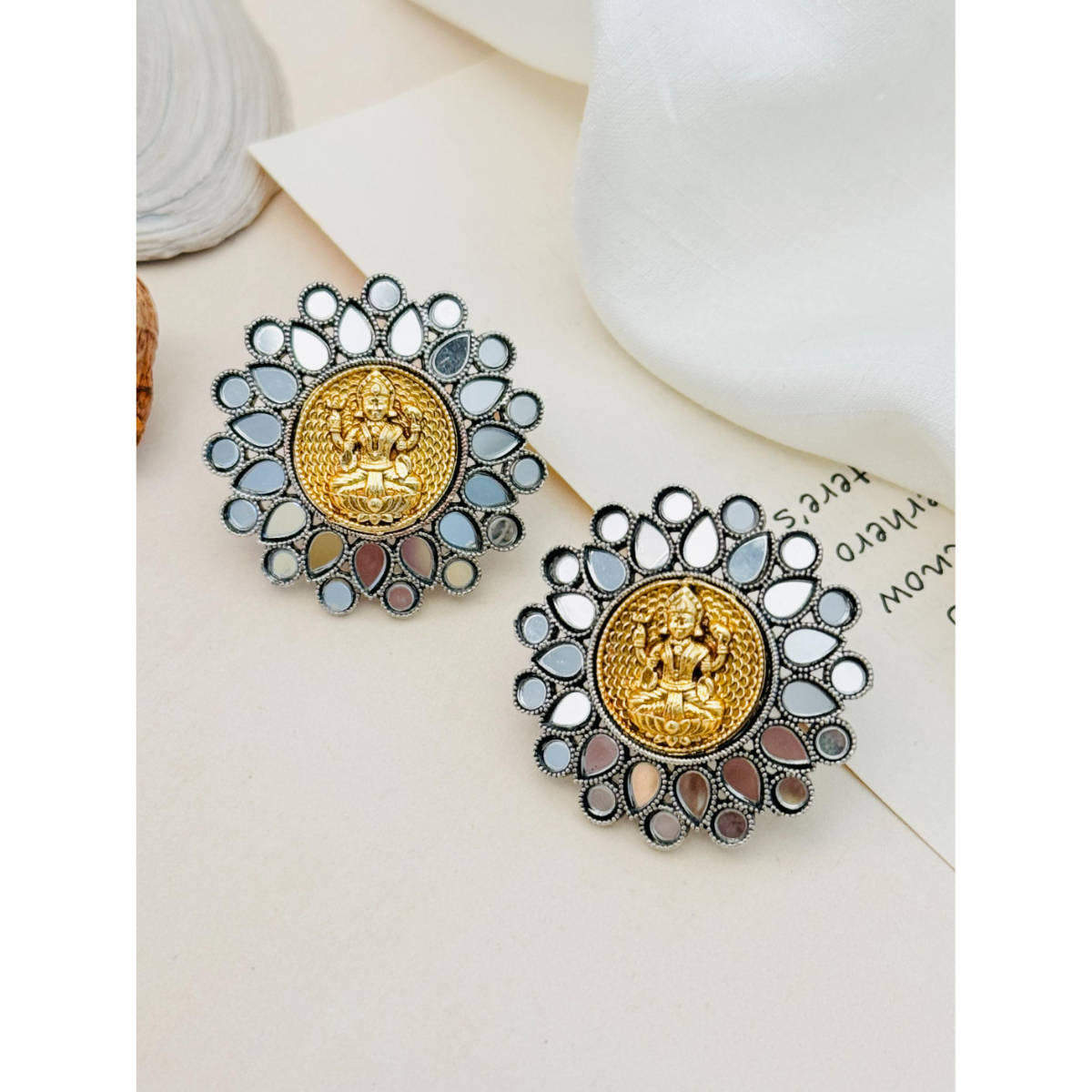 Abdesigns German Silver Plated Earrings