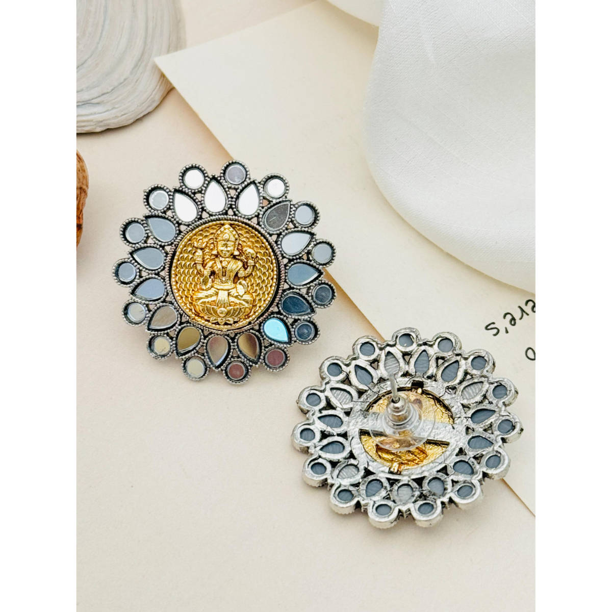 Abdesigns German Silver Plated Earrings