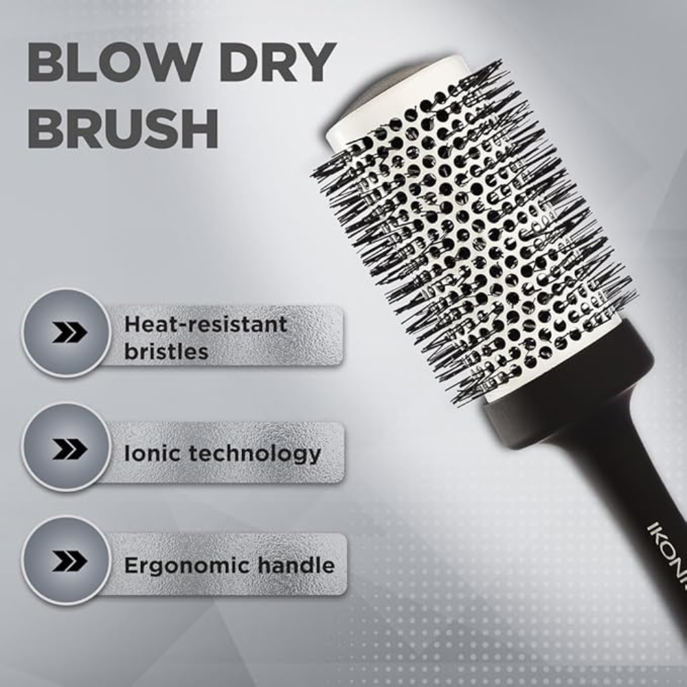 Ikonic Blow Dry Brush Black And Grey BdB 52