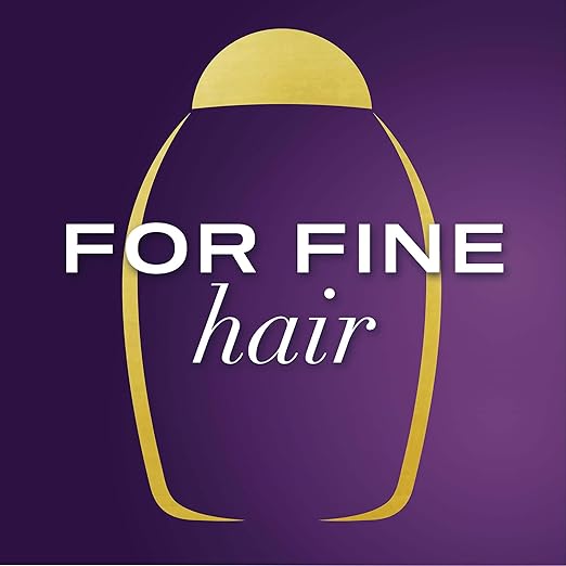 OGX Thick & Full + Biotin & Collagen Volumizing Shampoo for Thin Hair, Thickening Shampoo with Vitamin B7 & Hydrolyzed Wheat Protein, Paraben-Free, Sulfate-Free