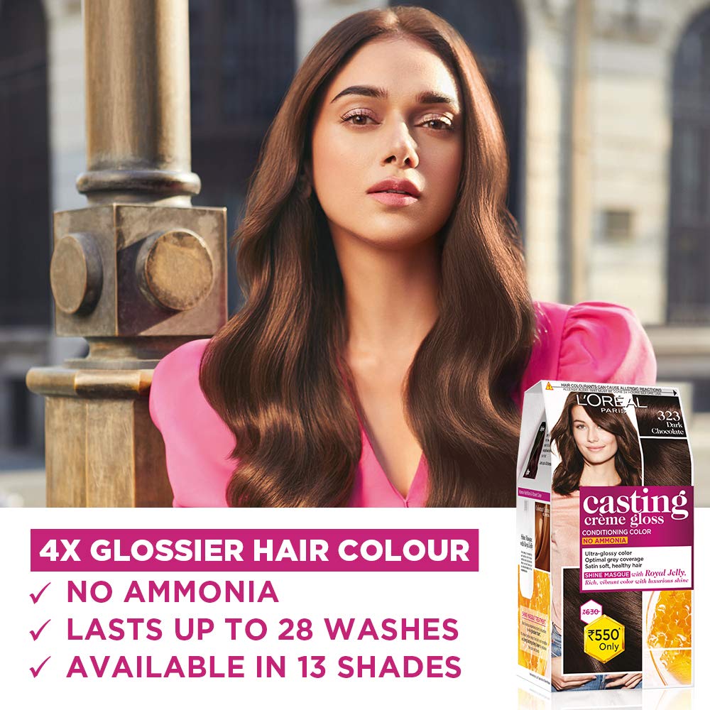 LOREAL PARIS CASTING HAIR COLOR Loreal Paris Casting Creme Gloss Color 323 Dark Chocolate 87.5g+72ml