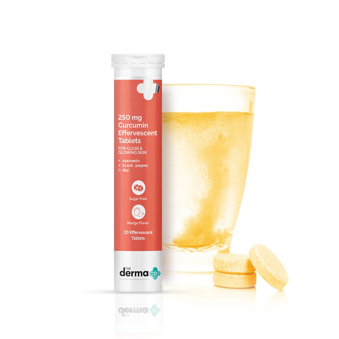 Derma - 250 mg Curcumin Effervescent Tablets With Curcumin & Black Pepper - 20 Tablets