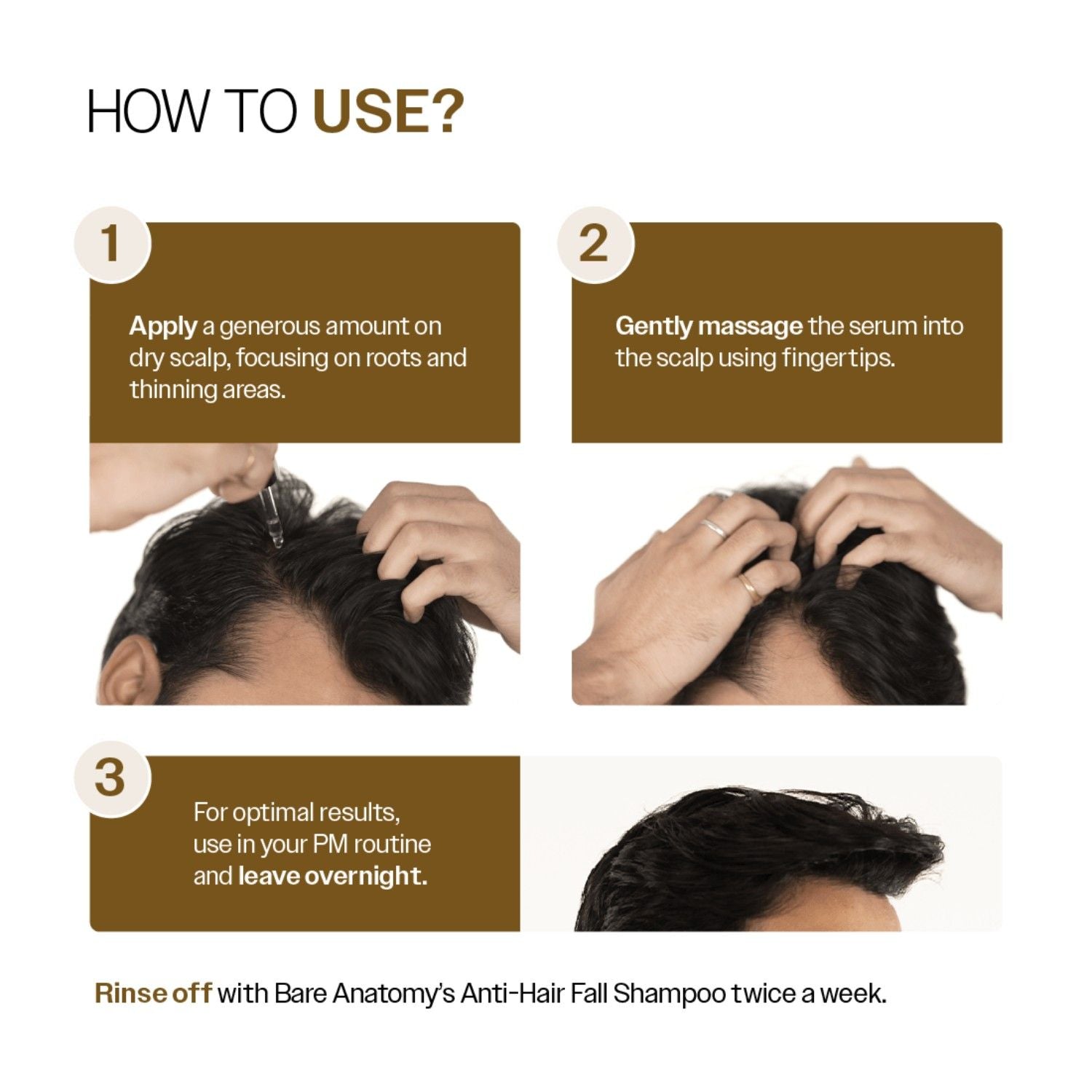 Bare Anatomy Advanced Hair Growth Serum - 3% Redensyl + 4% Anagain + Rosemary + Rice Water (30ml)