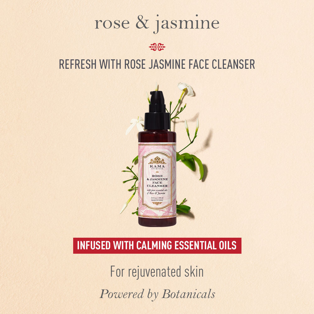 Kama Ayurveda Rose Jasmine Face Cleanser For Clear Skin- Gentle & Hydrating Face Wash (100ml)