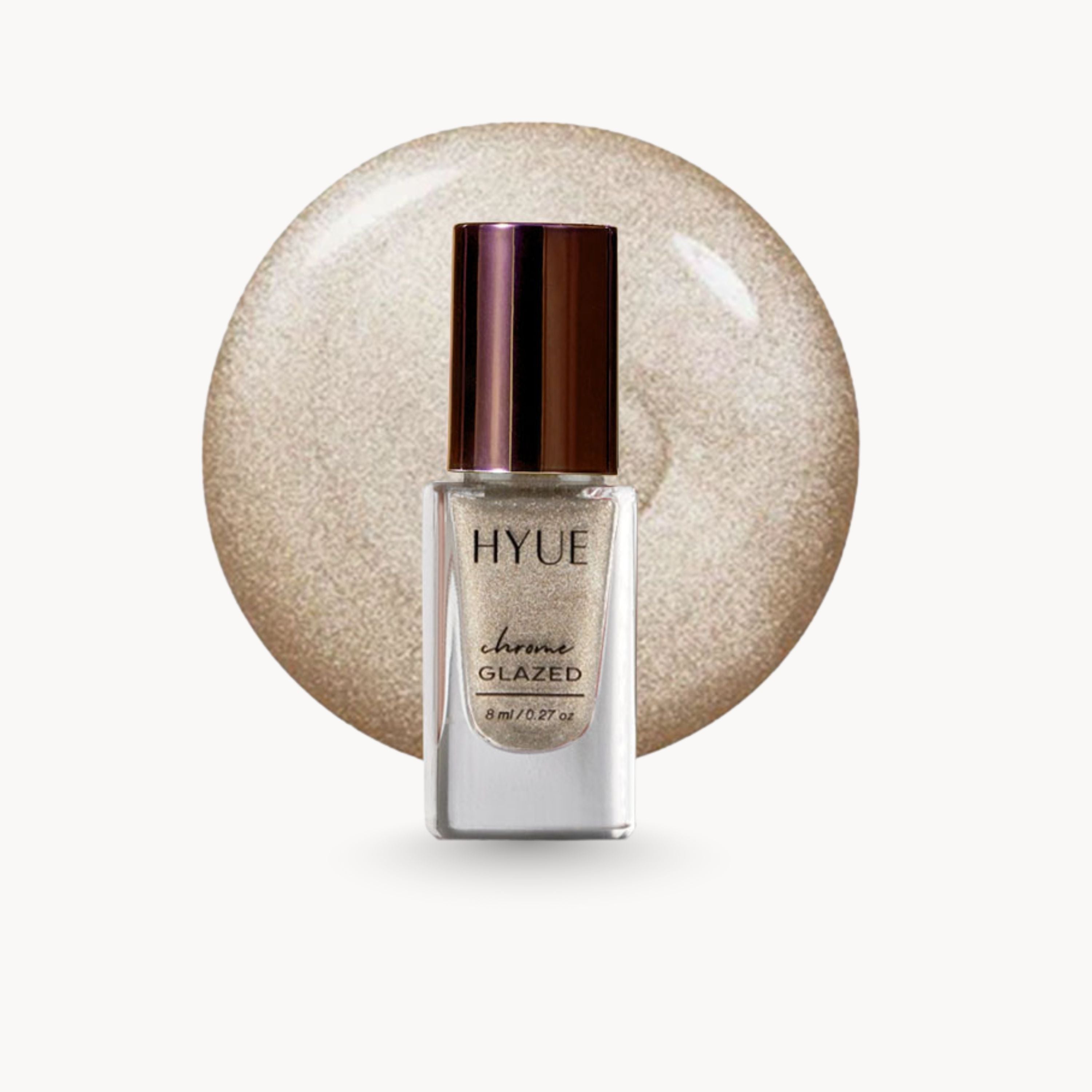 HYUE Chrome Glazed Nail Paint - ICY SILVER (8ml)
