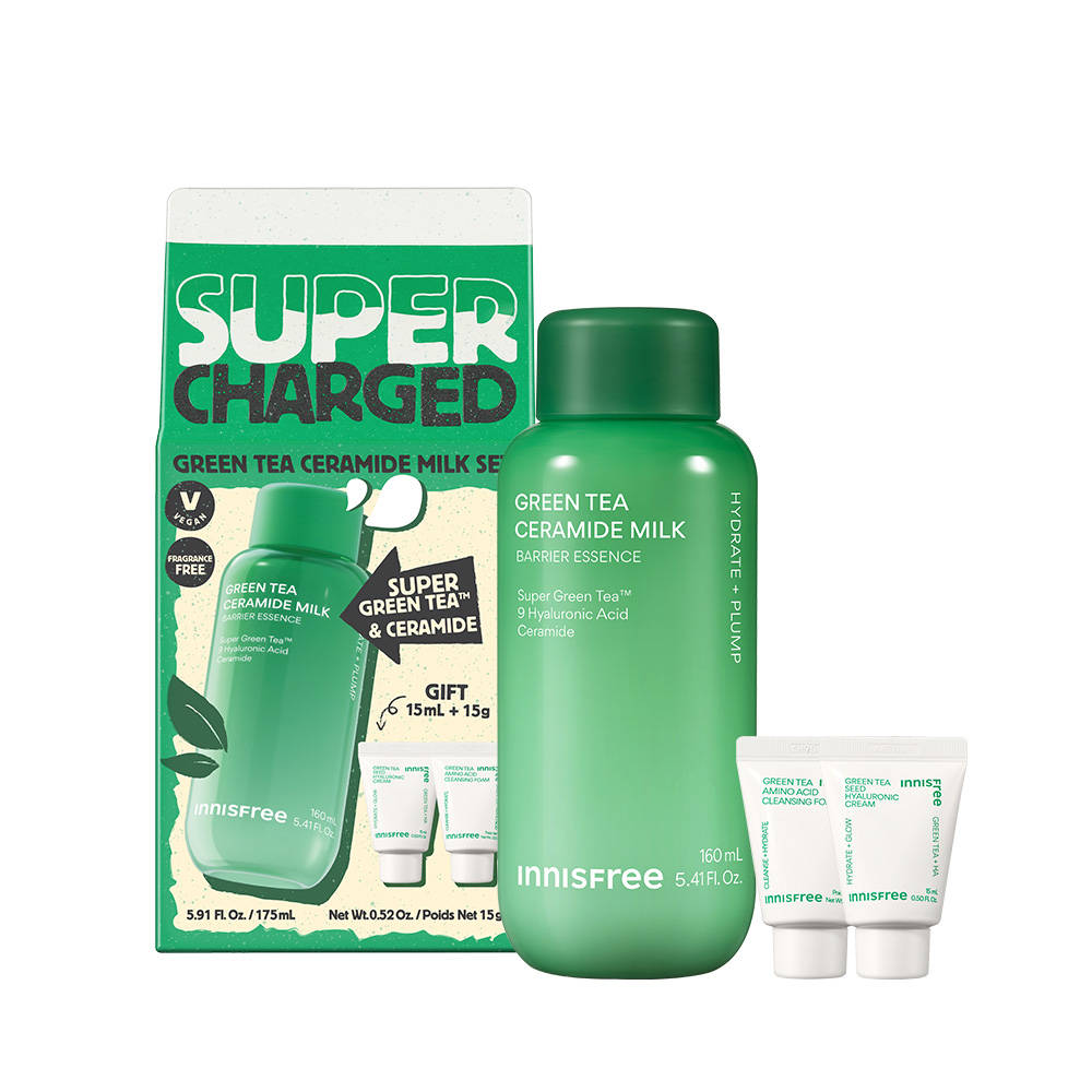Innisfree Green Tea Milk Supercharged Set