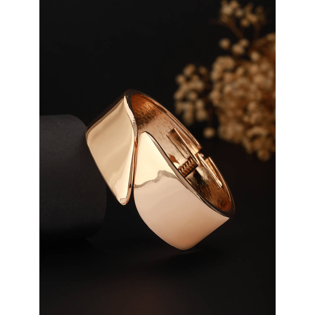 Aatmana Gold-Plated Solid Cuff Bracelet