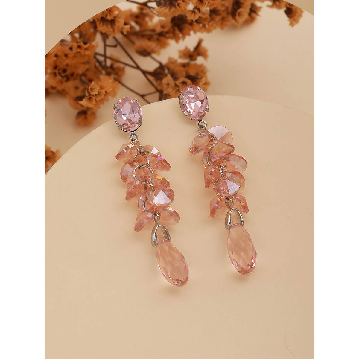 Aatmana Peach Drop Earrings