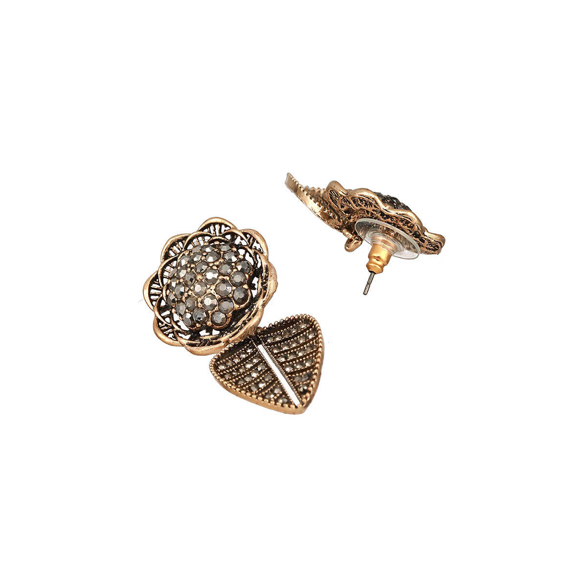Aatmana Gold-Toned Floral Drop Earrings