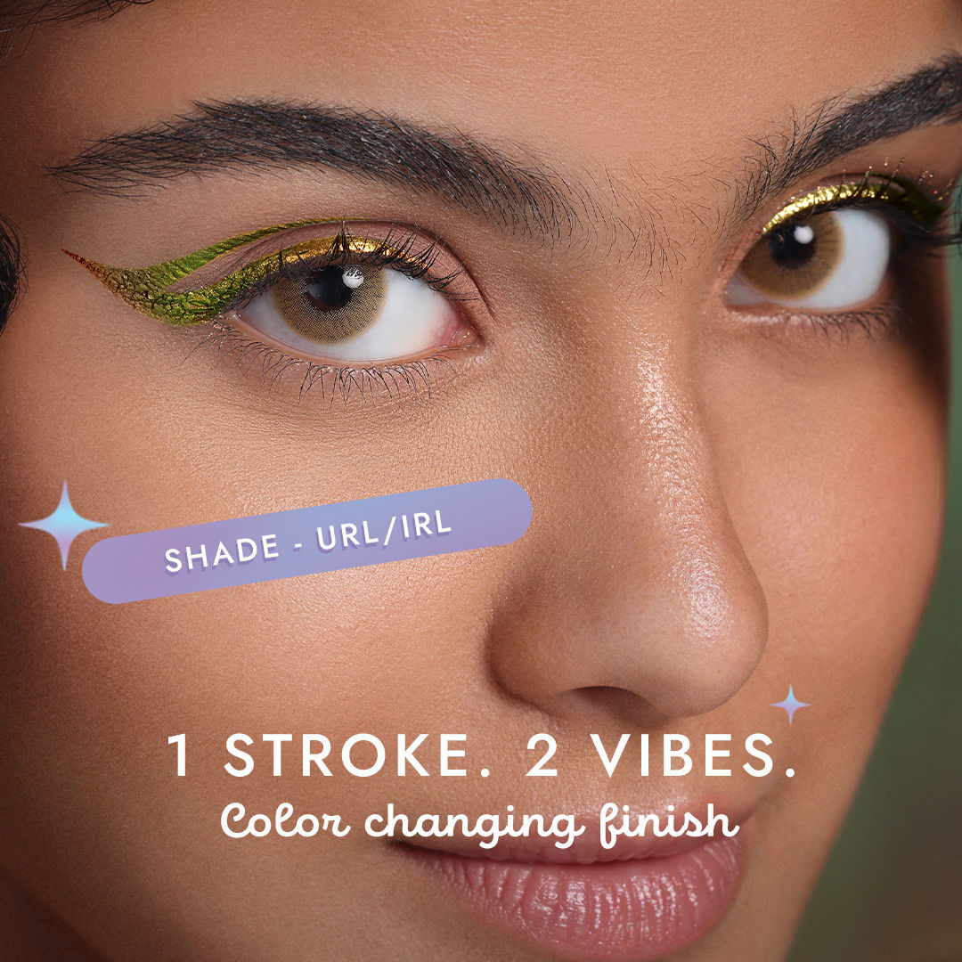 Nykaa Cosmetics Stardust Dual Chrome Eyeliner with Holographic Finish - URL/IRL