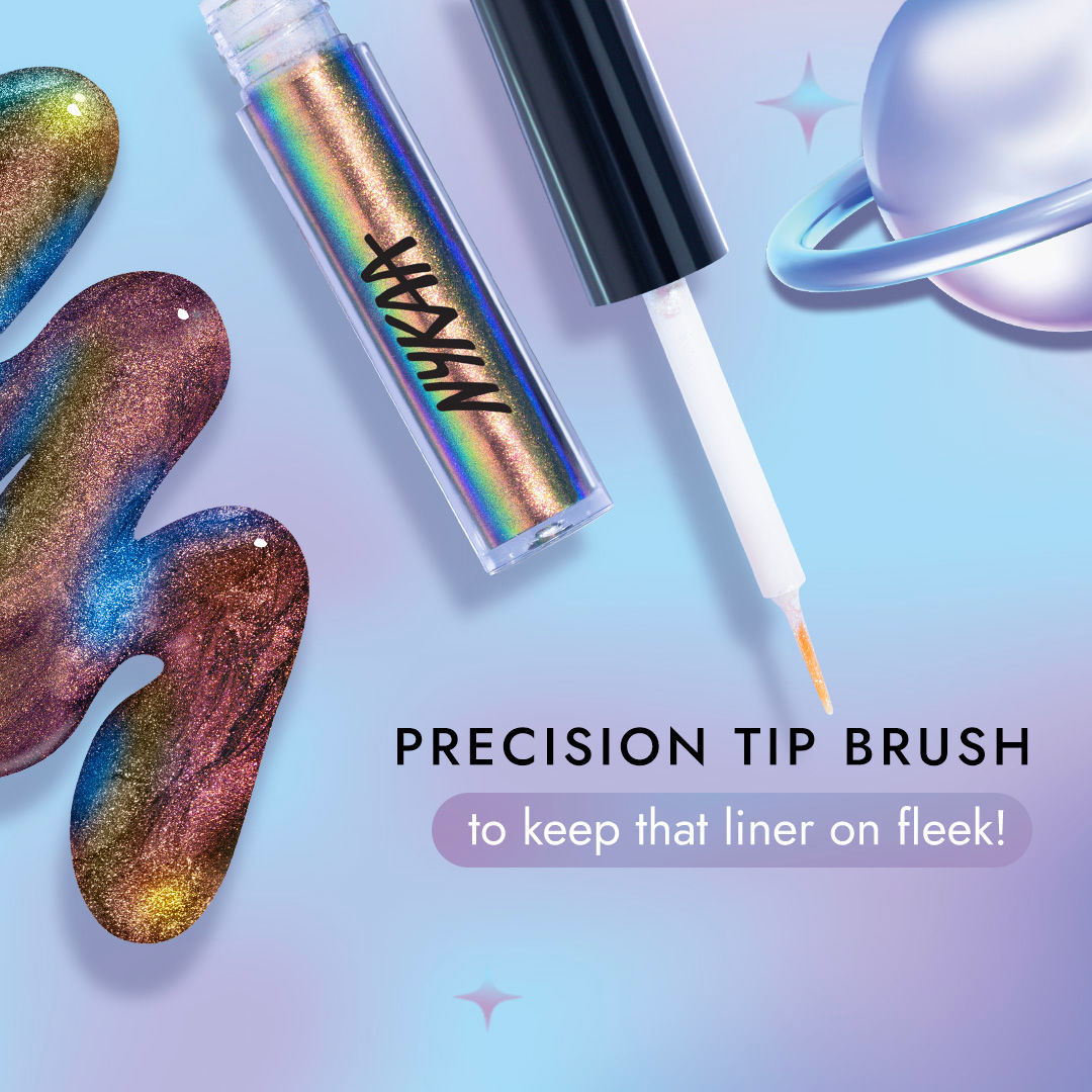 Nykaa Cosmetics Stardust Dual Chrome Eyeliner with Holographic Finish - URL/IRL