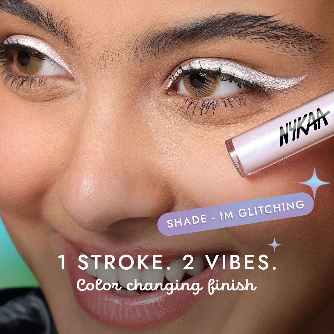 Nykaa Cosmetics Stardust Dual Chrome Eyeliner with Holographic Finish - I'm Glitching