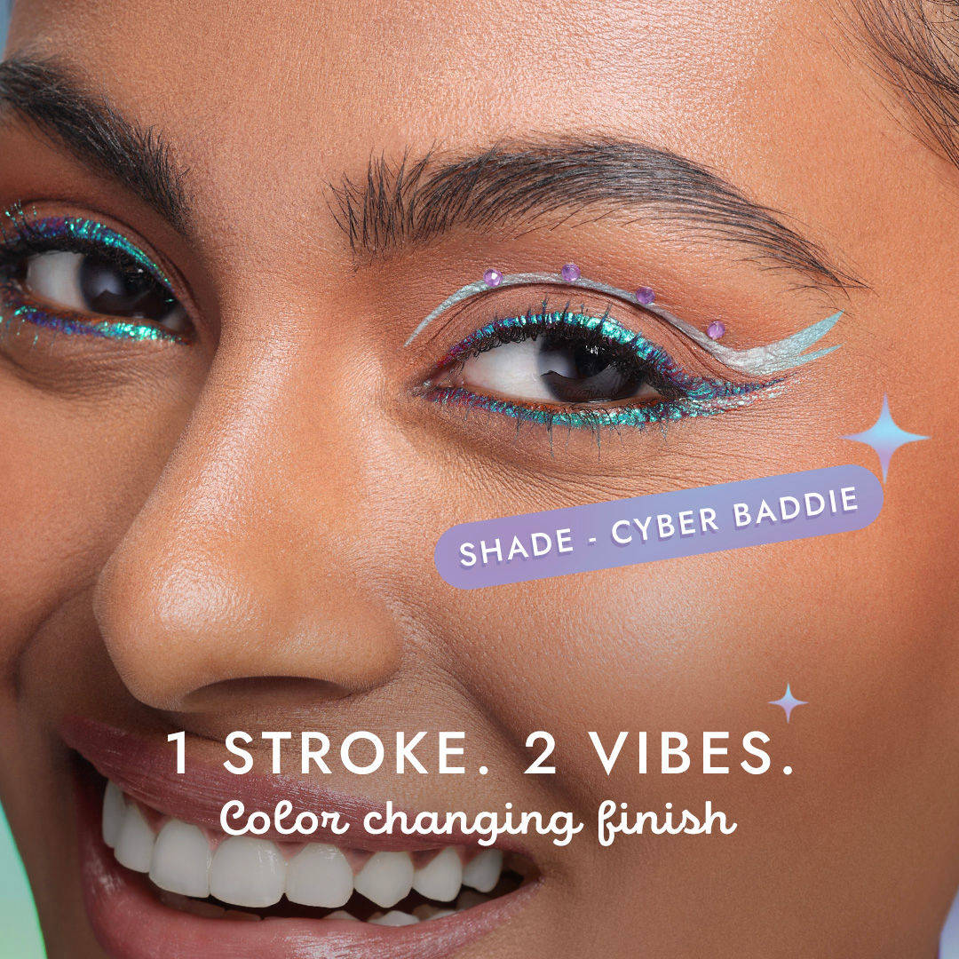 Nykaa Cosmetics Stardust Dual Chrome Eyeliner with Holographic Finish