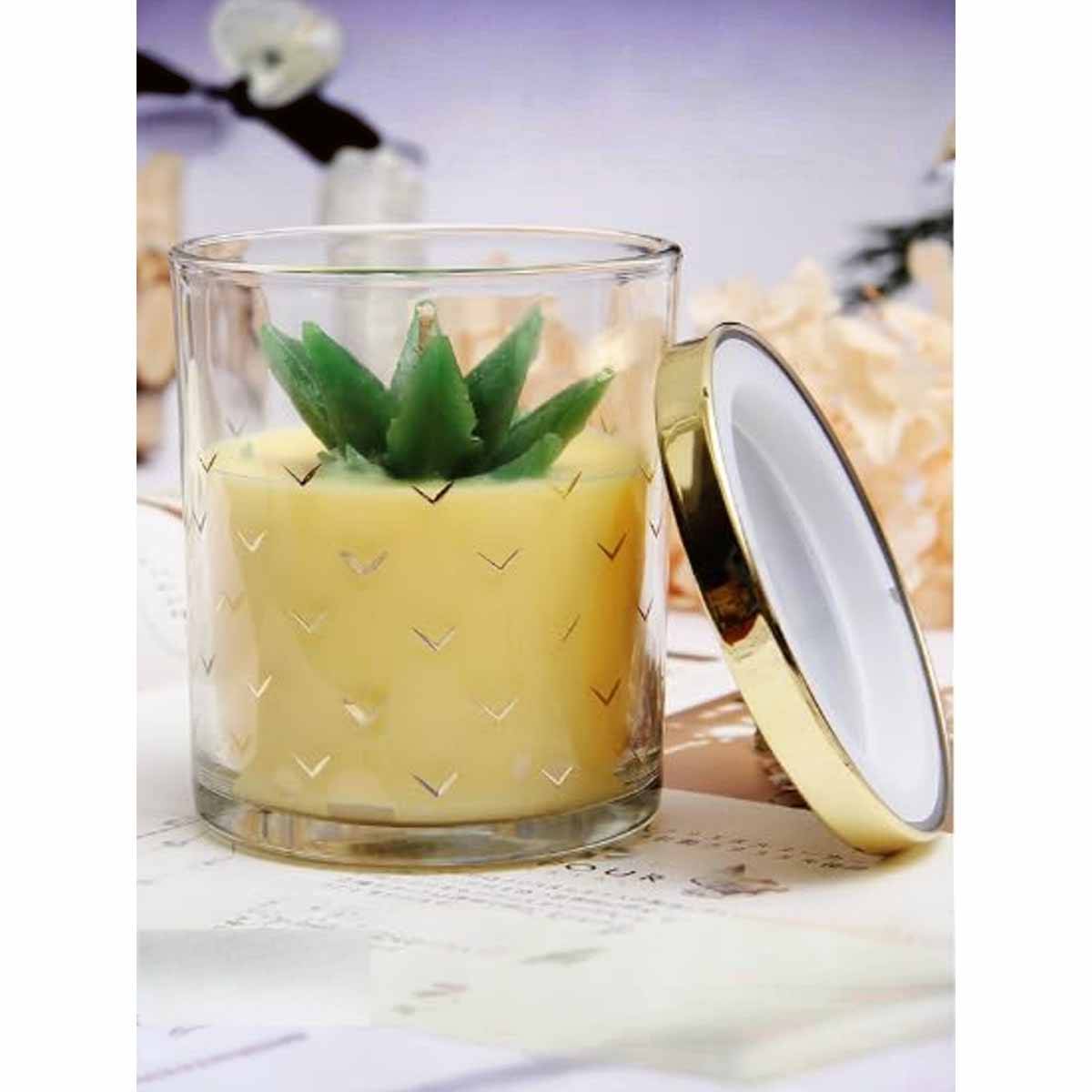 Absorbia Yellow Pineapple Scented Candle · One Size